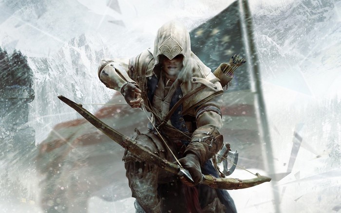 Connor from Assassin's Creed III with bow and arrow