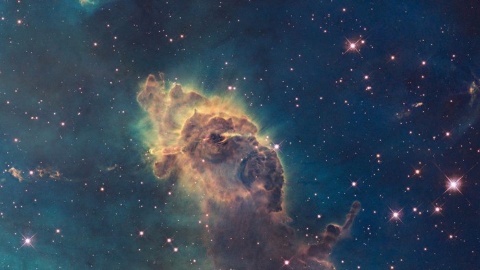 Pillars of Creation Nebula in space