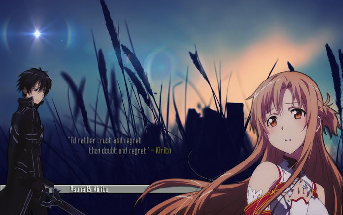 Asuna and Kirito from Sword Art Online