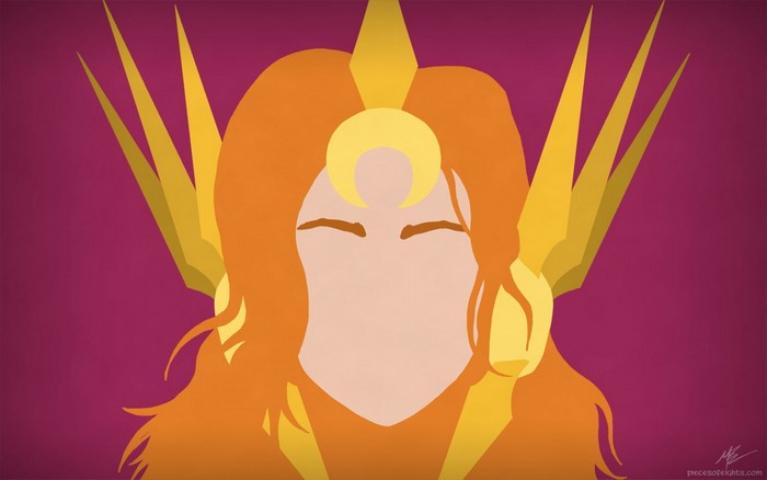 Leona from League of Legends minimalist illustration
