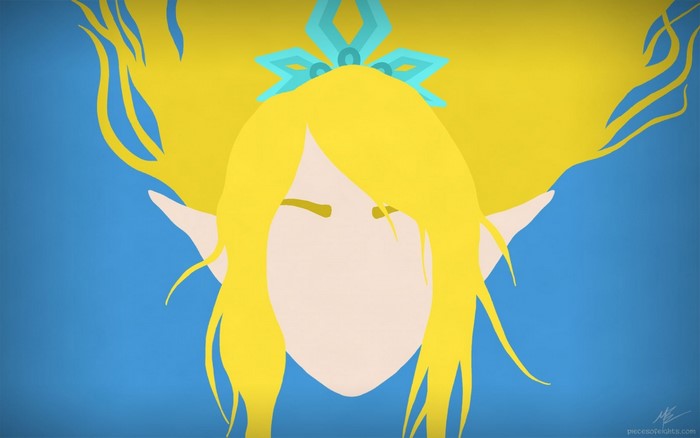 Janna from League of Legends minimalist illustration