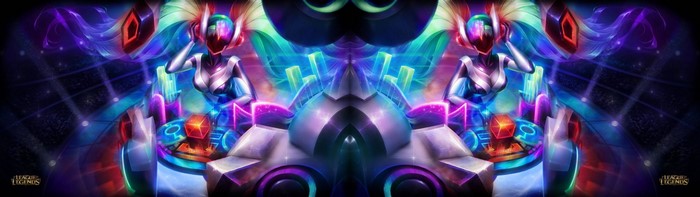DJ Sona from League of Legends on a stage
