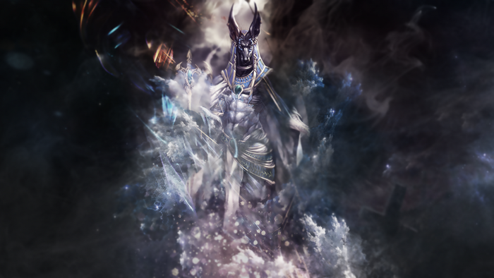 Anubis from Smite in space