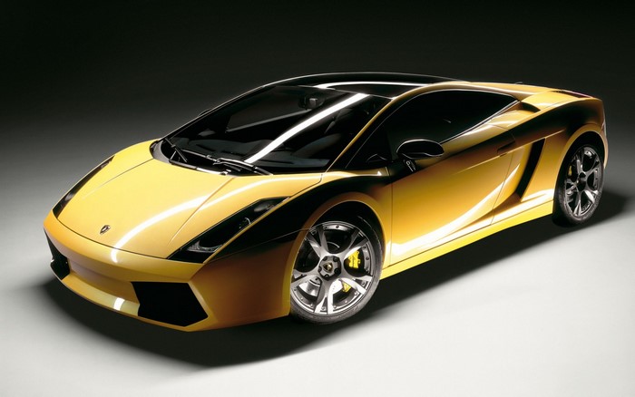 Yellow Lamborghini Gallardo sports car