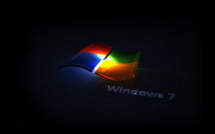 Windows 7 logo with dark background