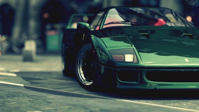 Green Ferrari F40 from Gran Turismo 5