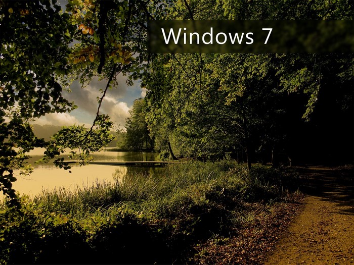 Windows 7 wallpaper with lake and forest