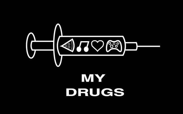 Syringe with icons and text "MY DRUGS"