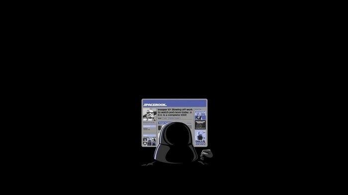 Darth Vader using Spacebook