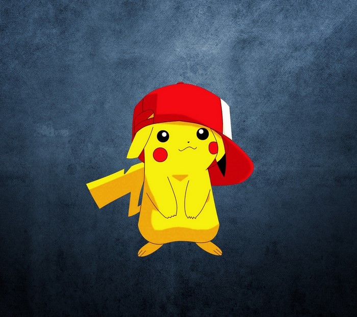Pikachu Wearing a Red Cap Illustration