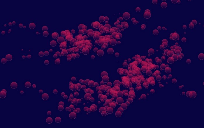 Pink circles on a dark blue background