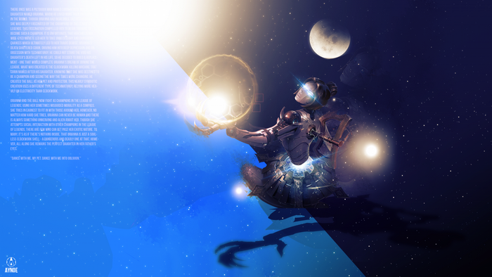 Orianna from League of Legends in space