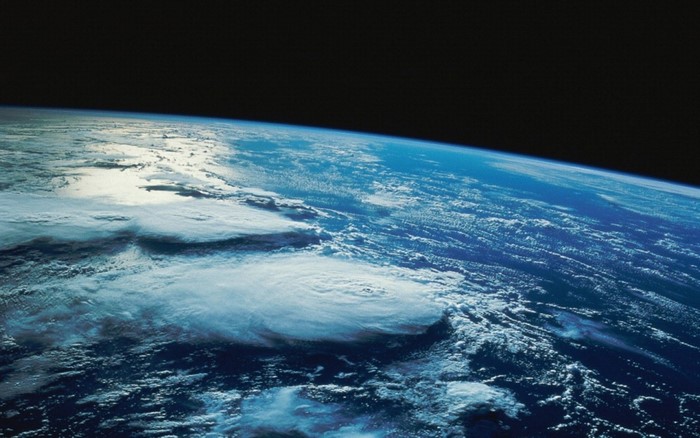 Earth's atmosphere and clouds from space