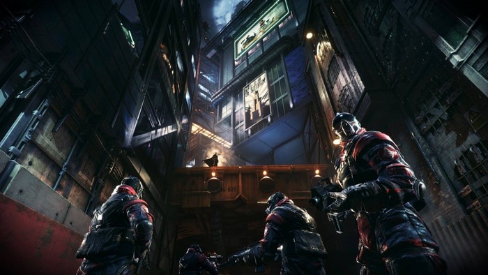 Batman Arkham Knight screenshot of Batman and guards
