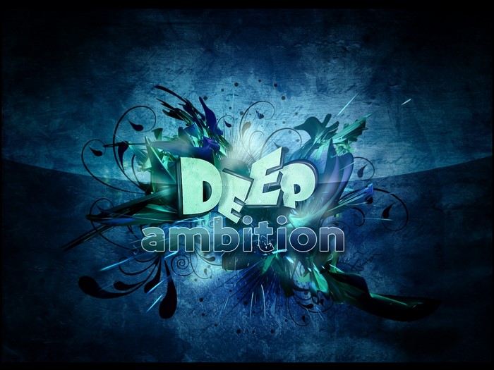 Deep ambition text art