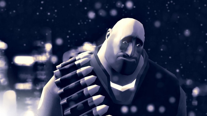 Heavy from Team Fortress 2 in a dark setting