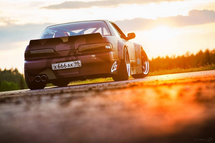 Nissan Silvia S13 Rocket Bunny with custom paint