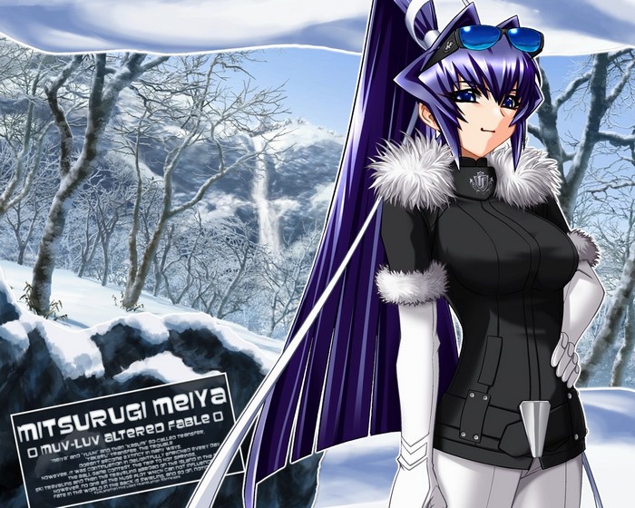 Meiya Mitsurugi from Muv-Luv Altered Fable in winter