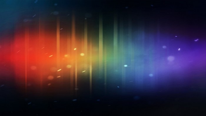 Abstract rainbow light streaks with bokeh