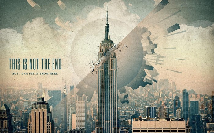 Empire State Building with quote