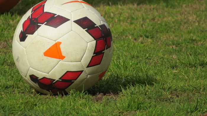 Soccer ball on green grass