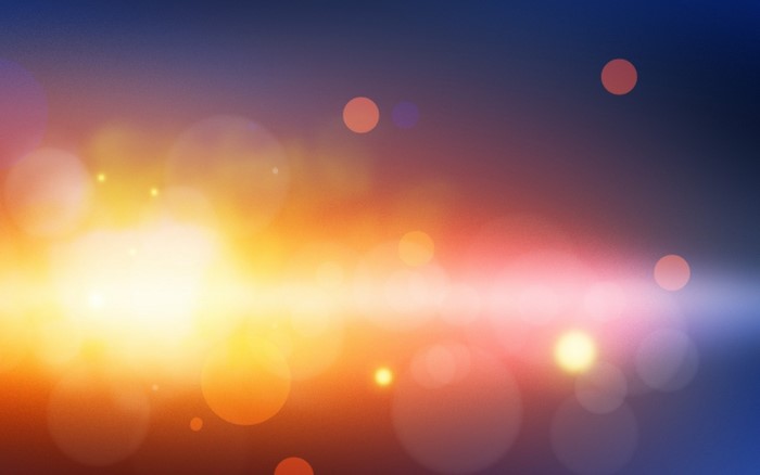 Bokeh lights and sunset gradient