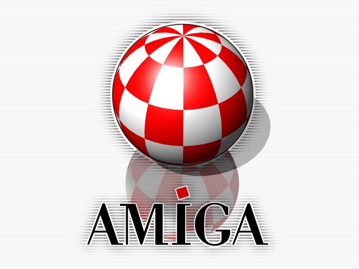 Amiga logo with checkered sphere