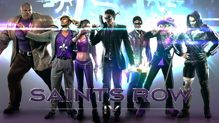 Saints Row IV characters posing with weapons