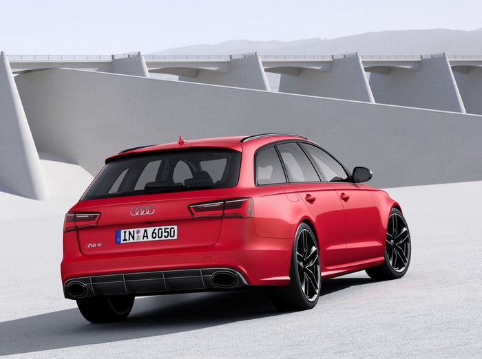 Red Audi RS 6 Avant parked outdoors