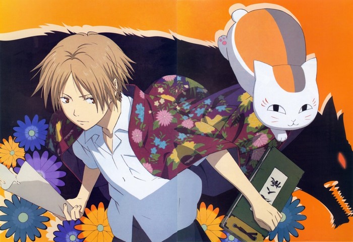 Takashi Natsume and Nyanko-sensei from Natsume Yuujinchou