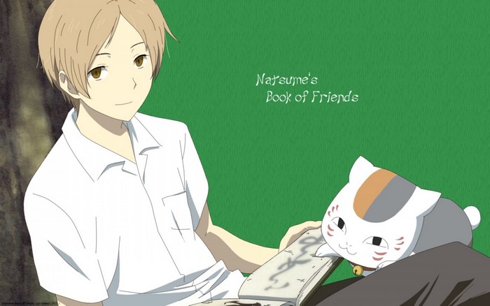 Takashi Natsume and Nyanko-sensei from Natsume's Book of Friends