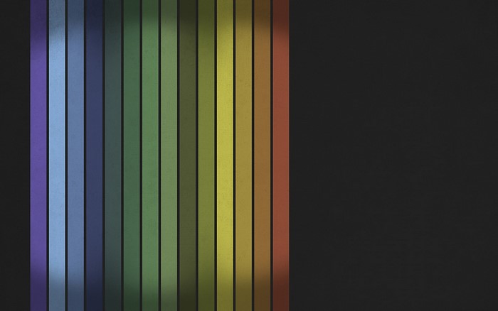 Rainbow stripes on a dark background