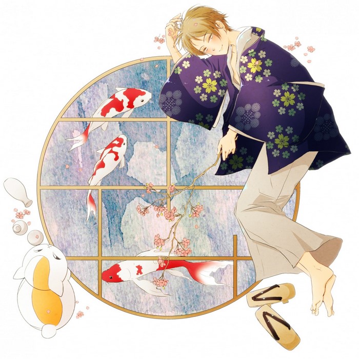 Natsume from Natsume Yuujinchou wearing a kimono