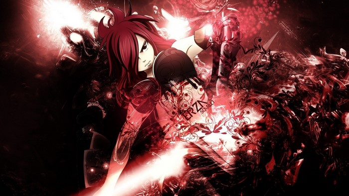 Erza Scarlet from Fairy Tail with sword