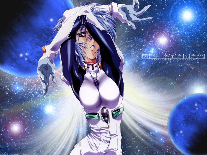 Rei Ayanami from Neon Genesis Evangelion in Space