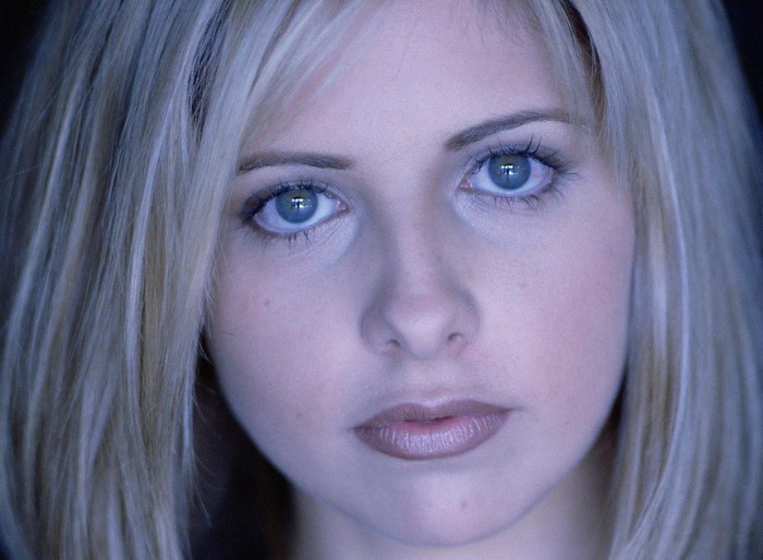 Close up portrait of Sarah Michelle Gellar