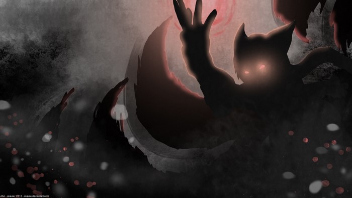 Ahri from League of Legends in darkness
