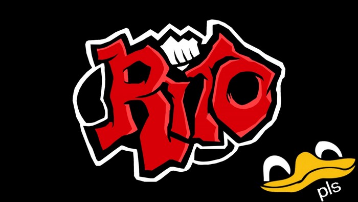Riot Games logo with Dolan Duck and 'pls'