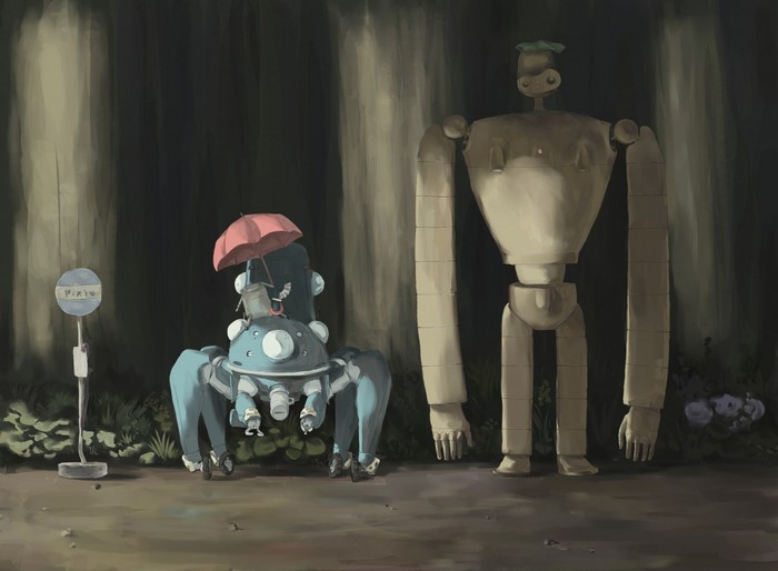 Robot from Castle in the Sky and Totoro crossover