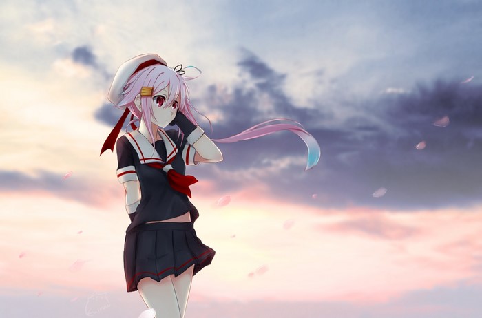 Harusame KanColle anime girl in sailor costume