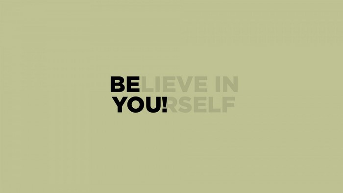 Believe in yourself typography