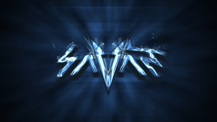 Savant logo with blue smoke and light rays