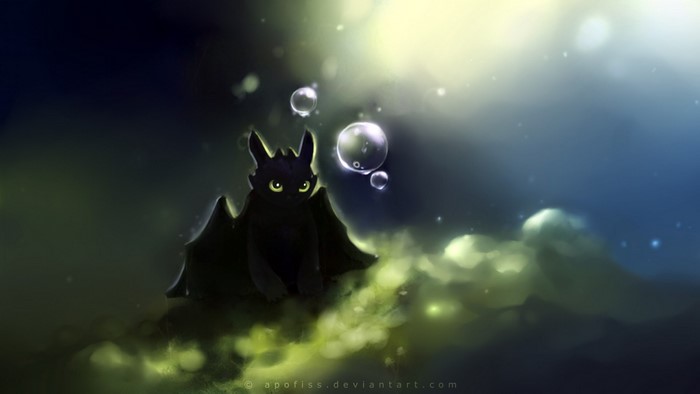 Toothless the Night Fury from How to Train Your Dragon