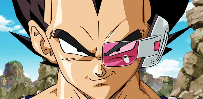 Vegeta from Dragon Ball Z with Scouter