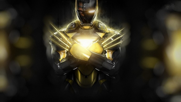 Wolverine Iron Man Crossover with Claws