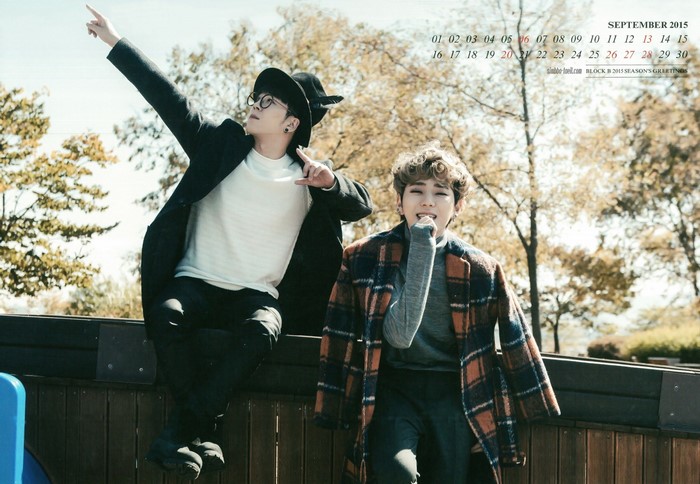 Block B members in September 2015 Season's Greetings