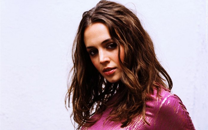 Eliza Dushku portrait with long brown hair