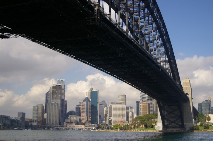Sydney Harbour Bridge and city skyline