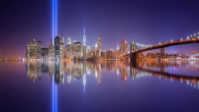 New York City Skyline with Tribute in Light