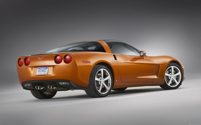 Orange Chevrolet Corvette C6 ZR1 Sports Car